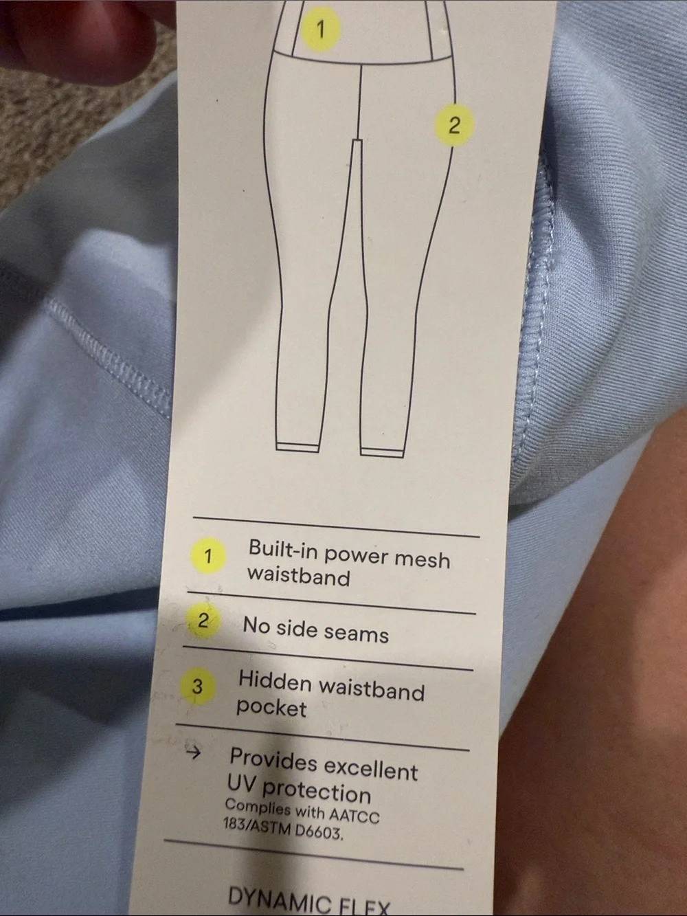 all in motion Light Blue Dynamic Flex High-Rise Leggings